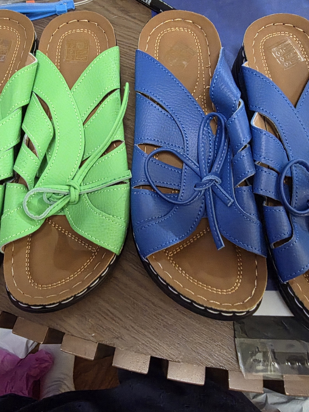 Women's Knotted Slide Sandals - Blue